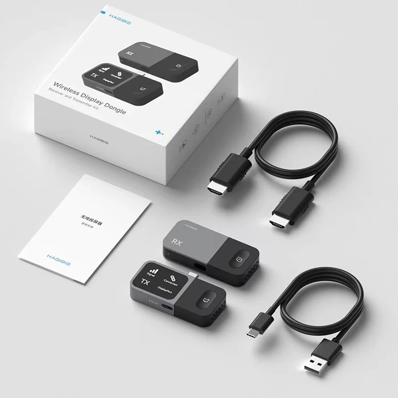 Hagibis GA10 Wireless USB-C Transmitter and Receiver Kit HD Video Extender Mirroring Dongle for Phone Tablet Laptop Monitor for Samsung — view 7