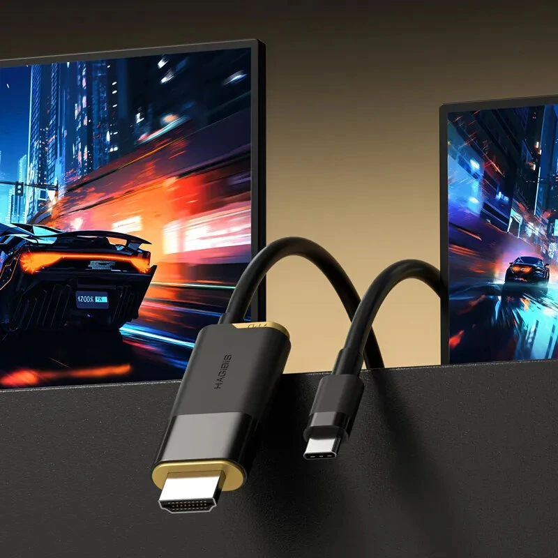 Hagibis SWC10 USB-C to HD Cable 8K 60Hz 4K 144Hz Switch 2 Steam Deck ROG Ally Screen Mirroring Adapter Cables with Support PD100W Fast Charging — view 2