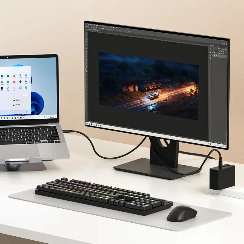 Hagibis SWC10 USB-C to HD Cable 8K 60Hz 4K 144Hz Switch 2 Steam Deck ROG Ally Screen Mirroring Adapter Cables with Support PD100W Fast Charging — view 5