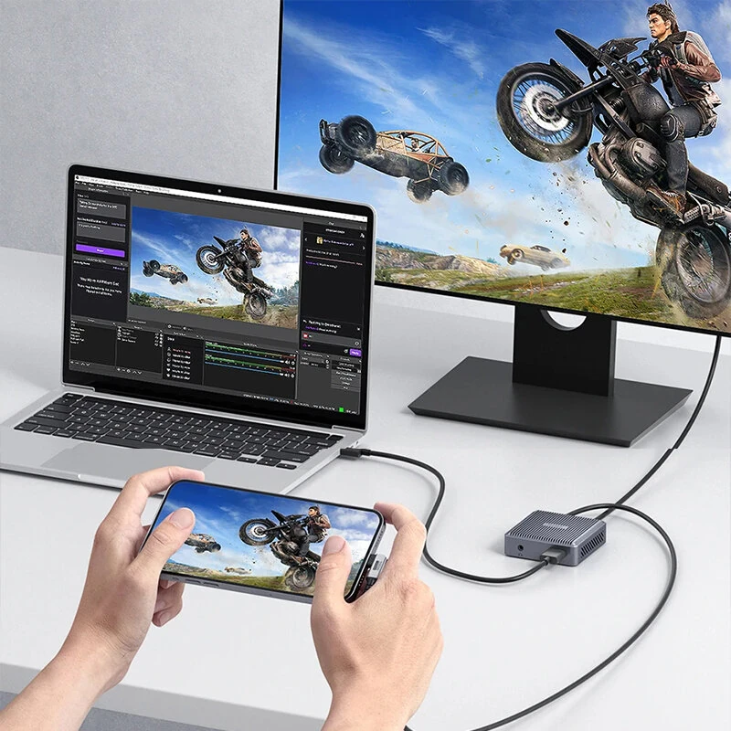 Hagibis THB03 4K HD-Compatible Video Capture Card Loop Out for Game Recording Live Streaming 1080P Grabber MS2131 Chip for PS4/5 Switch — view 6