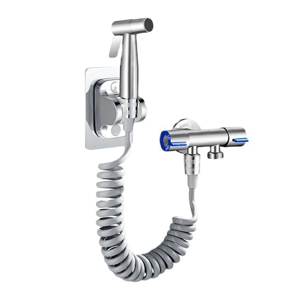 Handheld Bidet Sprayer Set 304 Stainless Steel Sprayer Shower Toilet Bidet Faucet Nozzle Self Cleaning — view 2
