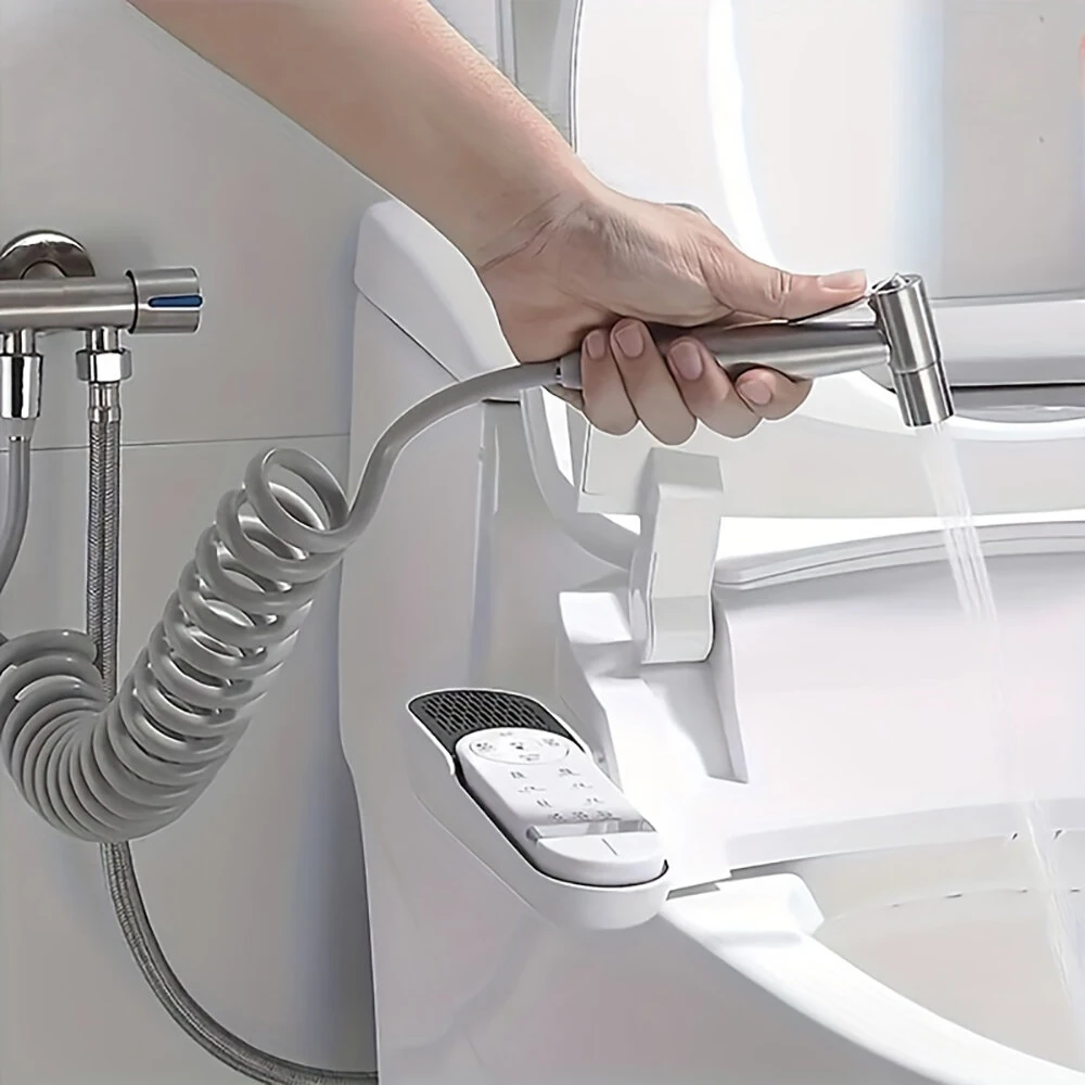 Handheld Bidet Sprayer Set 304 Stainless Steel Sprayer Shower Toilet Bidet Faucet Nozzle Self Cleaning — view 3