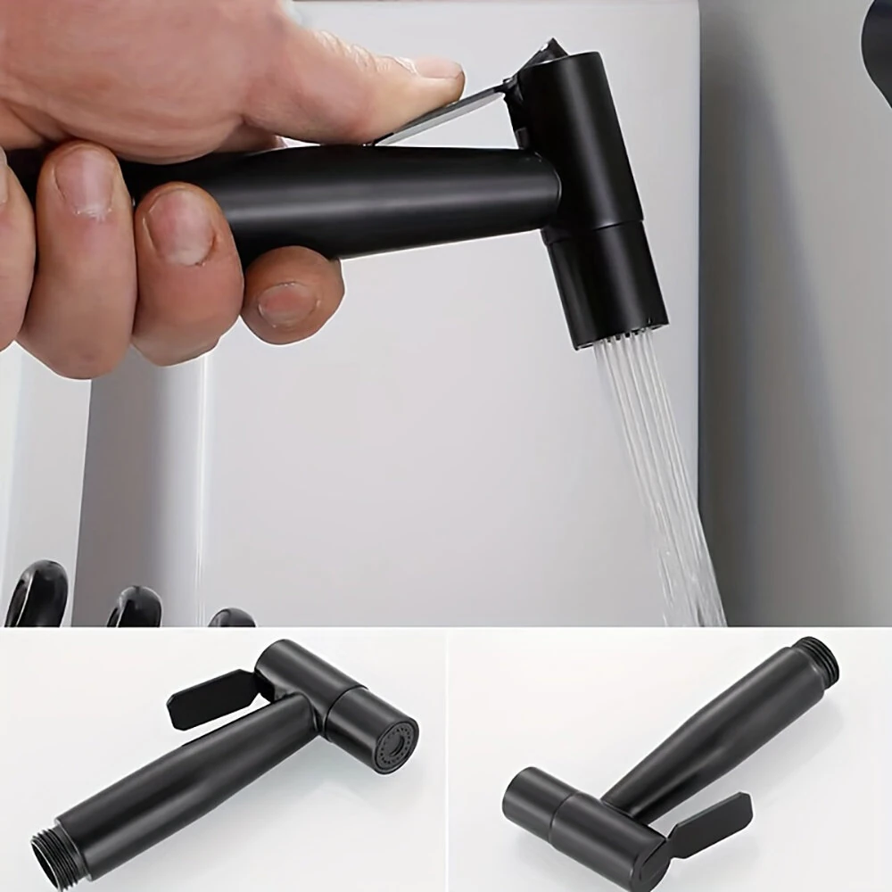 Handheld Bidet Sprayer Set 304 Stainless Steel Sprayer Shower Toilet Bidet Faucet Nozzle Self Cleaning — view 4