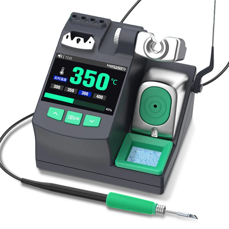 HANDSKIT S600 Intelligent AC Soldering Station 180W Peak Power Adjustable Temperature Rapid Heating LED Digital Display Precision Handle Multicompatible T210 T245 T115 Heating Core Energy Saving Sleep Mode