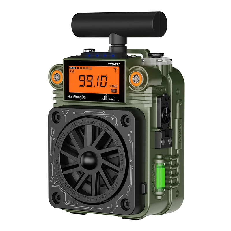 HanRongDa HRD-777 Multiband Radio bluetooth AM FM SW WB 6 EQ Modes TF Card MP3 Player Type-C Charging SOS Alarm Survival Gear Camping Portable Outdoor Radio — image 1