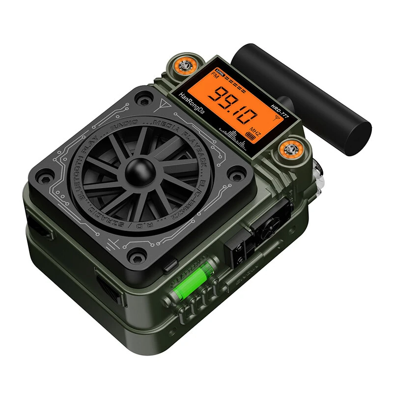 HanRongDa HRD-777 Multiband Radio bluetooth AM FM SW WB 6 EQ Modes TF Card MP3 Player Type-C Charging SOS Alarm Survival Gear Camping Portable Outdoor Radio — view 4