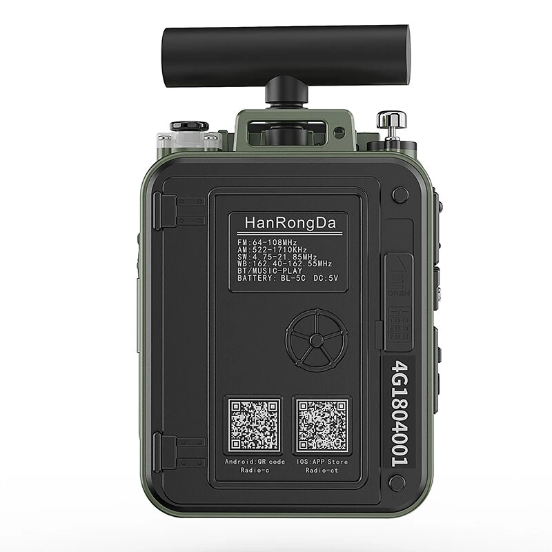HanRongDa HRD-777 Multiband Radio bluetooth AM FM SW WB 6 EQ Modes TF Card MP3 Player Type-C Charging SOS Alarm Survival Gear Camping Portable Outdoor Radio — view 6
