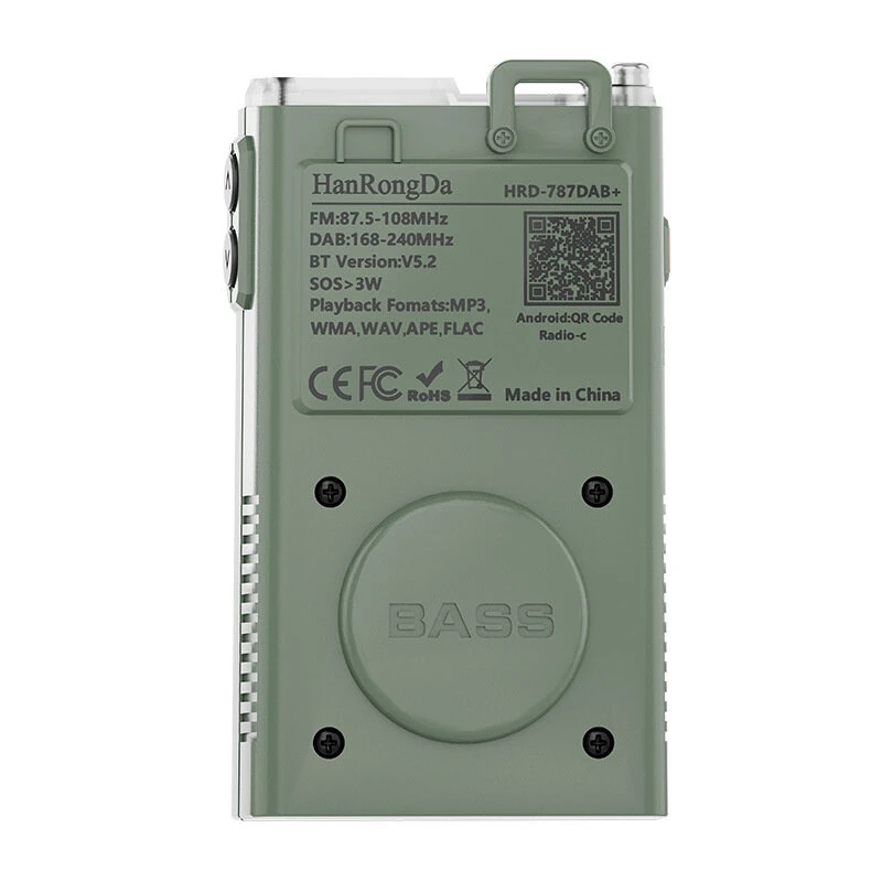 Hanrongda HRD-787DAB Portable DAB Radio FM Bluetooth Digital Radio with MP3 Playback Support TF Card Playback Radios — view 6