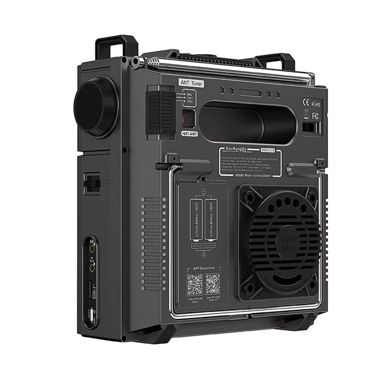 HanRongDa HRD-C919 Multi-band Radio AIR FM MW SW Shortwave VHF UHF WB Portable bluetooth Speaker Aviation Band Radio Receiver 5000mAh Battery Supports TF Card AUX — view 7
