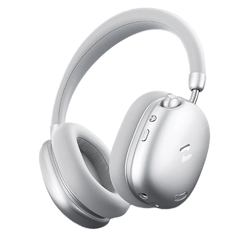 HAVIT H670BT ANC Headset Wireless bluetooth 6.0 Headphone -45dB Adaptive Active Noise Reduction 4-Mic AI Call Noise Cancelling 40mm Drivers Hi-Res LHDC Audio 100H Playback 60ms Low Delay Portable Headphones
