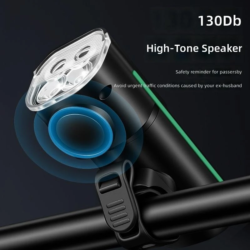 HAWEIWIND Bike Light 1000LM USB Rechargeable 3600mAh Bike Headlight With Horn LCD Display Auto Sensor Cycling for MTB, Scooters — view 5