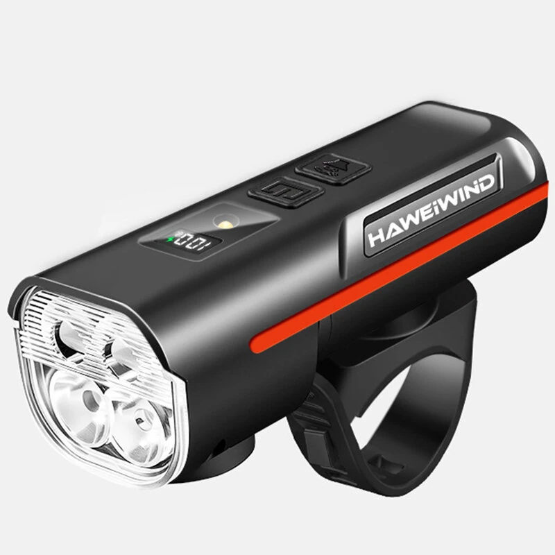 HAWEIWIND Bike Light 1000LM USB Rechargeable 3600mAh Bike Headlight With Horn LCD Display Auto Sensor Cycling for MTB, Scooters — view 7