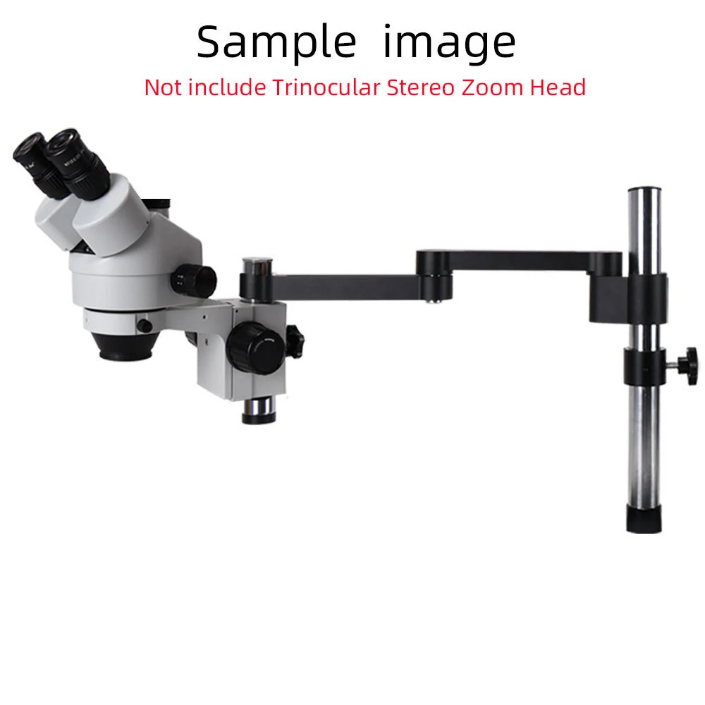 HAYEAR Articulating Arm Clamp Microscope Bracket 76mm 50mm Focusing Holder For Stereo Microscope Monocular lens Camera — view 3