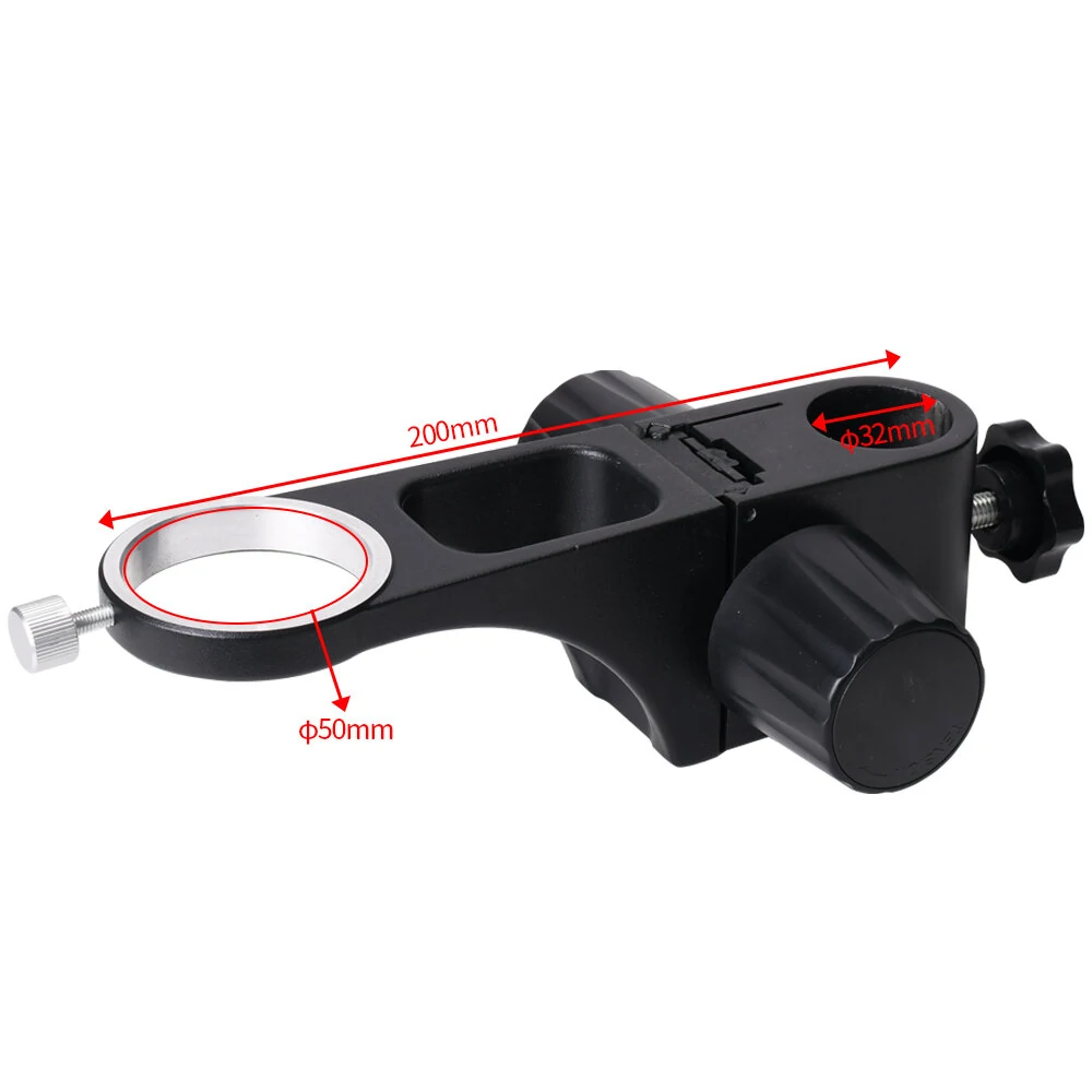 HAYEAR Articulating Arm Clamp Microscope Bracket 76mm 50mm Focusing Holder For Stereo Microscope Monocular lens Camera — view 6