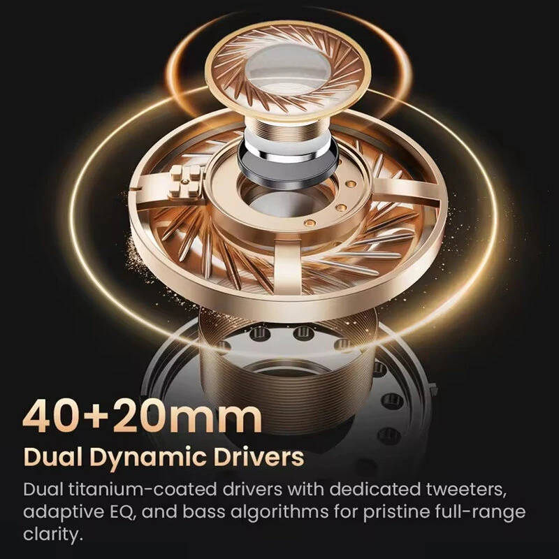 HAYLOU S40 ANC Wireless Headphone bluetoth V6.0 Headset 50dB Noise Canceling LDAC Hi-Res 3D Spatial Audio Dual Drivers Over Ear Headphones with Mic — view 6