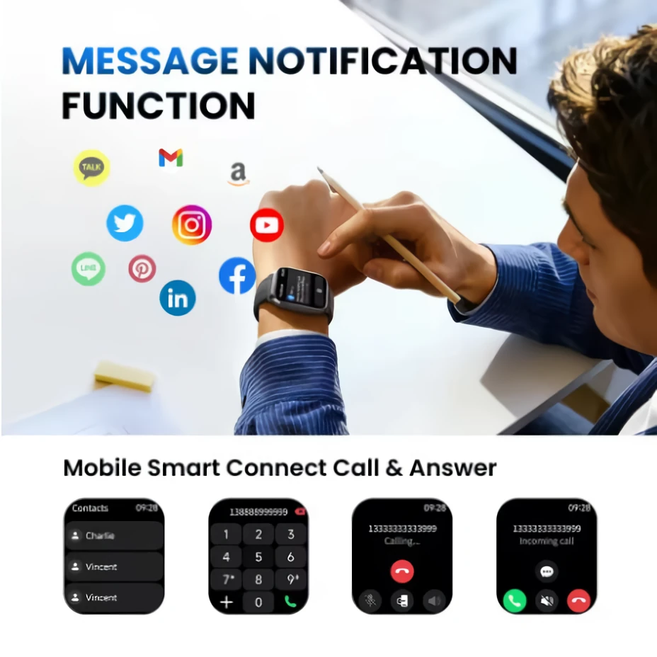 HAYLOU Watch 3 1.85-inch AMOLED Display 45 Days Standby 1ATM Waterproof AI Voice Assistant bluetooth Call Heart Rate Blood Oxygen Monitor Sleep Monitoring Breathing Training Multi-sport Modes Smart Watch — view 3