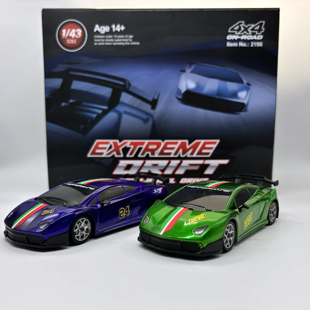 HBX 2198 RTR 1/43 2.4G 4WD Mini RC Car Gyro Race LED Light Full Proportional Remote Control High-Speed Motor On-Road Racing Micro Vehicle Model Boys Gifts Toys — view 3
