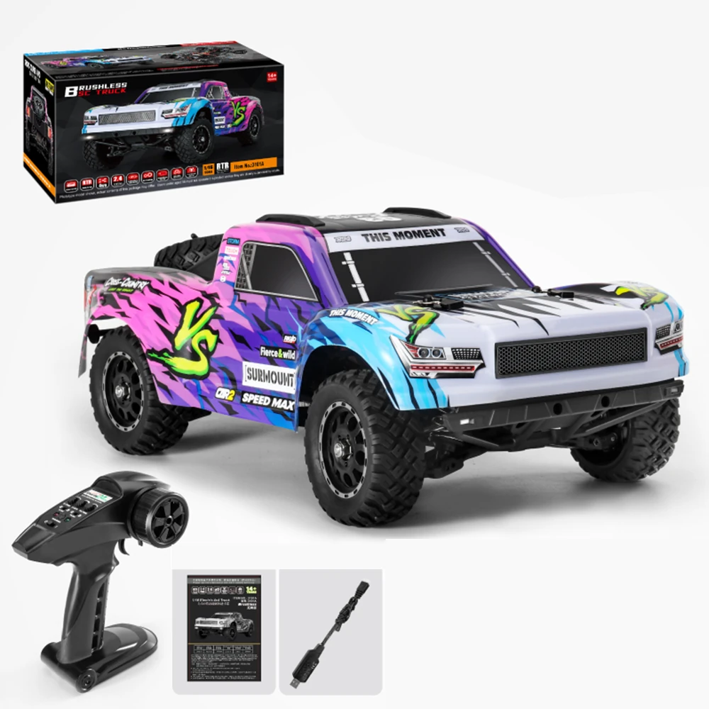 HBX 3101A 1/16 2.4G 4WD High Speed Brushless RC Car RTR Electric Short Truck Full Proportional Control Vehicle Models — view 2