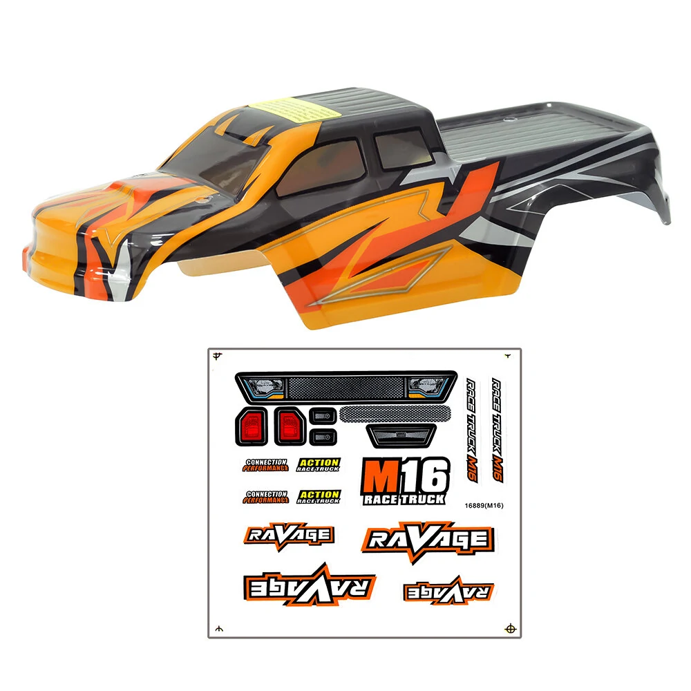HBX Haiboxing 16889 16889A PRO 1/16 RC Car Parts Body Shell w/ Sticker Vehicles Models Spare Accessories M16-B002 M16039