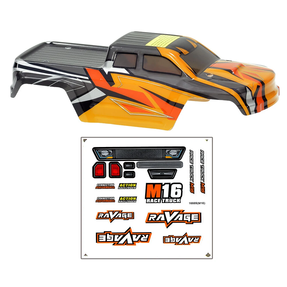 HBX Haiboxing 16889 16889A PRO 1/16 RC Car Parts Body Shell w/ Sticker Vehicles Models Spare Accessories M16-B002 M16039 — view 3