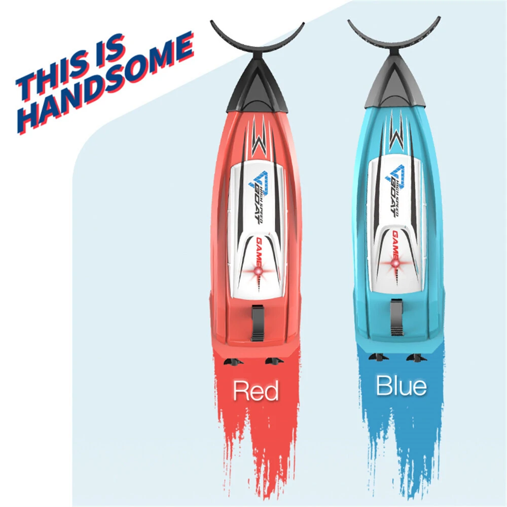HC 804 2.4G Mini Remote Control High Speed RC Boat LED Light Palm Summer Waterproof Toy Dual Motors Pool Lakes Vehicles Models — view 4