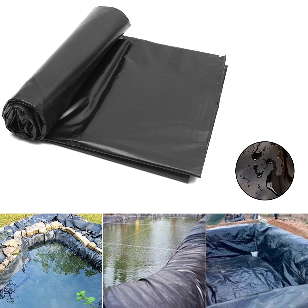 HDPE PVC Garden Fish Pond Liner Anti-Seepage Waterproof Heavy Duty Membrane Reinforced Landscaping Furniture Dust Cover — image 1