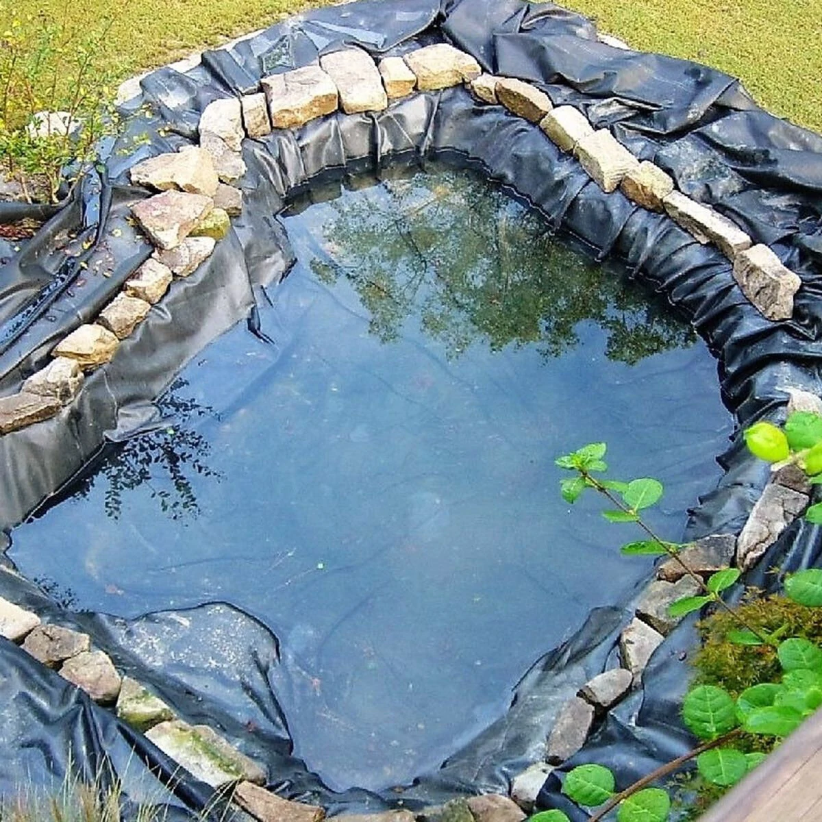 HDPE PVC Garden Fish Pond Liner Anti-Seepage Waterproof Heavy Duty Membrane Reinforced Landscaping Furniture Dust Cover — view 4