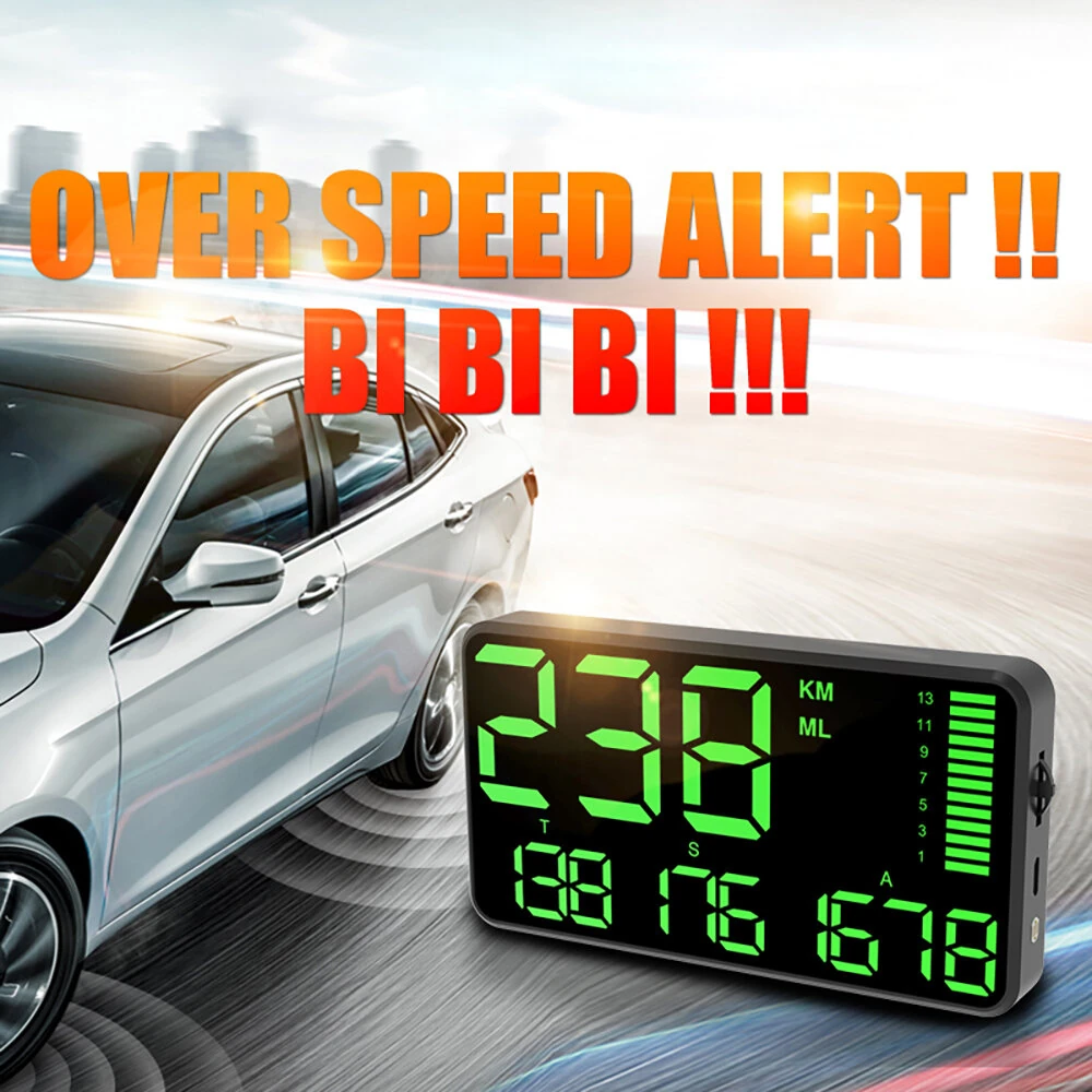 Head Up Display for Car GPS Speedometer Speedometer Digital Display HUD MPH/KMH with Over Speeding Alarm 5.5 Inch — view 3