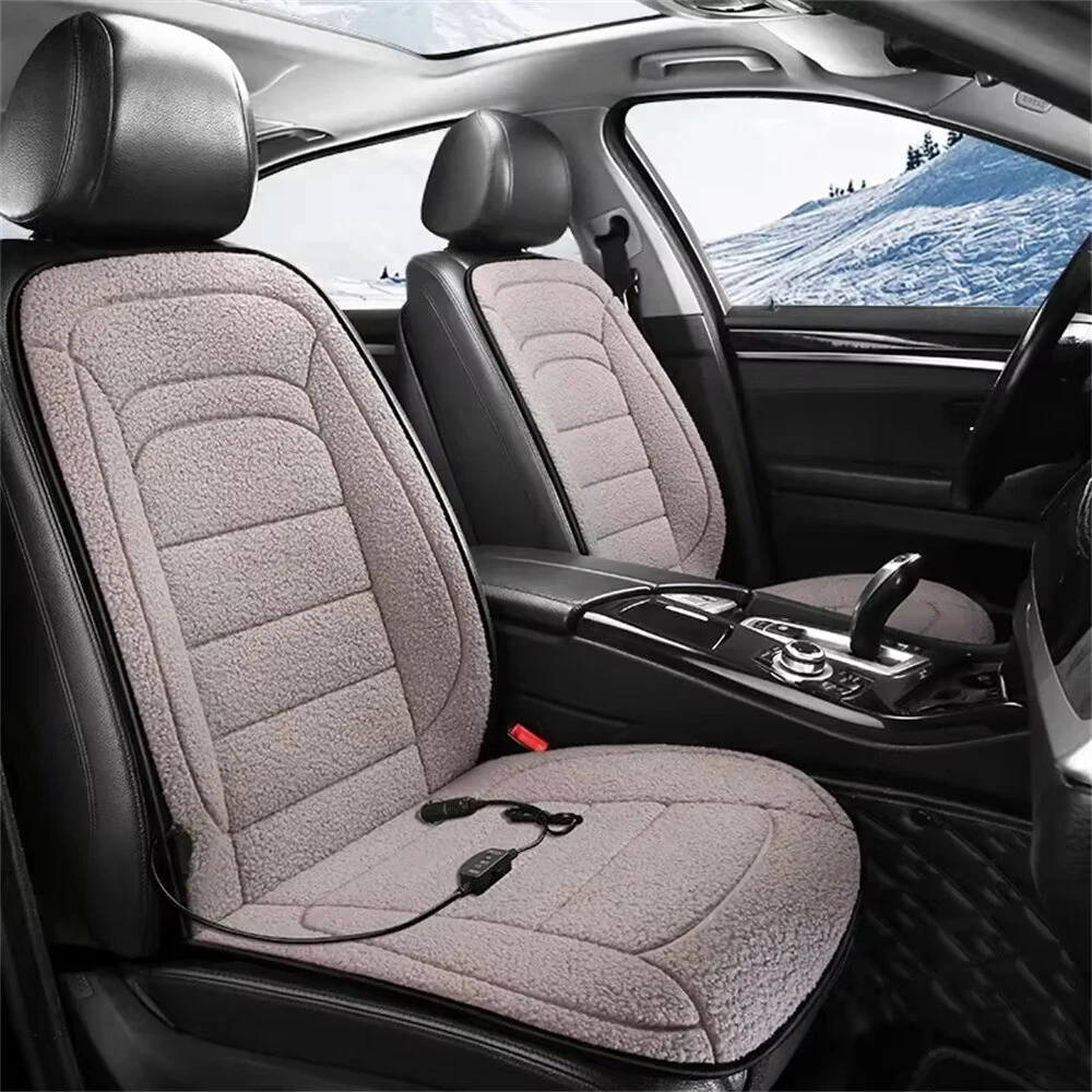 Heated Car Seat Cover Winter Heated Seats Cushion Car Office Seat Electric Warmer Pad — view 2