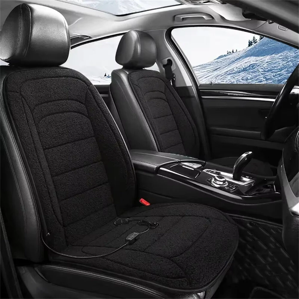 Heated Car Seat Cover Winter Heated Seats Cushion Car Office Seat Electric Warmer Pad — view 4
