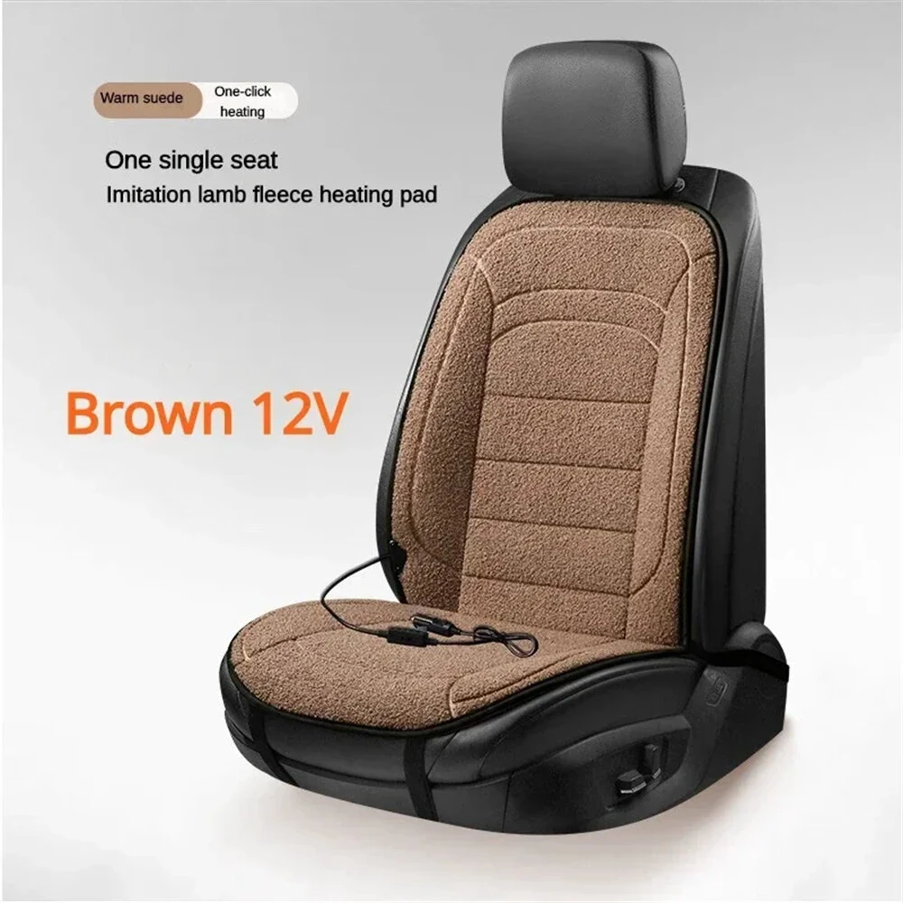 Heated Car Seat Cover Winter Heated Seats Cushion Car Office Seat Electric Warmer Pad — view 7