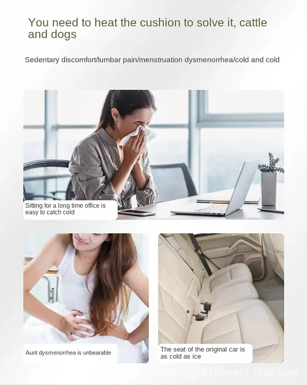 Heated Seat Cushion Office USB Winter Warmer Temperature Adjustable Graphene 5V Electric Chair Pad Electric Heating Cushion Pad Chair Winter Warming 3 Layer Blanket — view 9