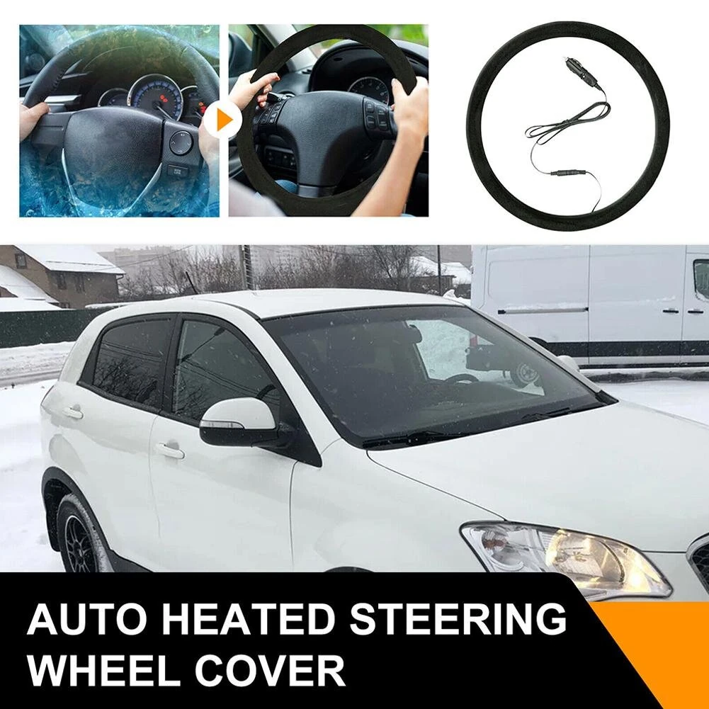 Heated Steering Wheel Protective Cover Universal Car Fast Hand Warmer Car Steering Wheel Heater Auto Parts Hand Warmer — view 6