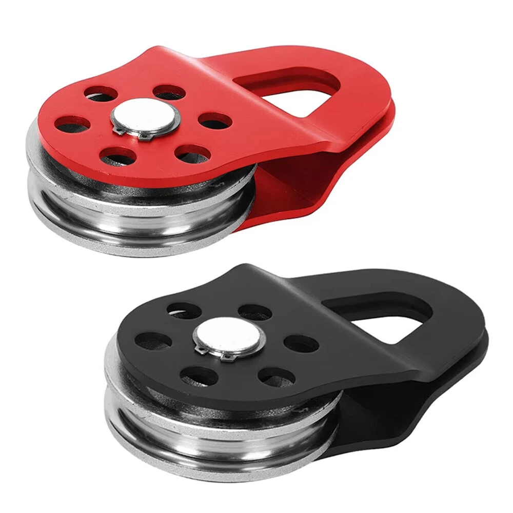 Heavy Duty Winch Pulley 6 Ton Capacity Alloy Steel Red Snatch Block for Towing Synthetic Rope Steel Cable ATV UTV Tractor Truck — image 1