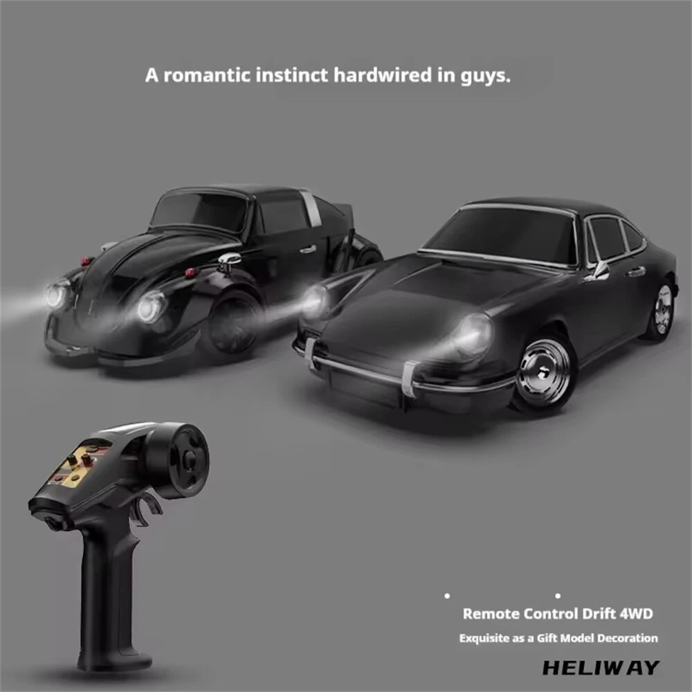 HELIWAY HKRC 2025P 2025W RTR 1/22 2.4G 4WD Drift RC Car Full Proportional LED Light Simulation Collectible Vintage Retro On-Road Racing Classic Remote Control Vehicles Model Toys — view 10