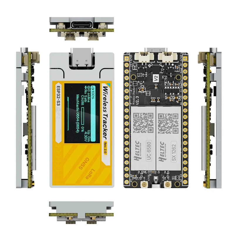 Heltec Wireless Tracker V2 LoRa GNSS IoT Device ESP32-S3FN8 SX1262 UC6580 863-928 MHz Wi-Fi Bluetooth L1 GNSS Type-C USB 0.96-Inch RGB TFT LCD 868Mhz — view 4