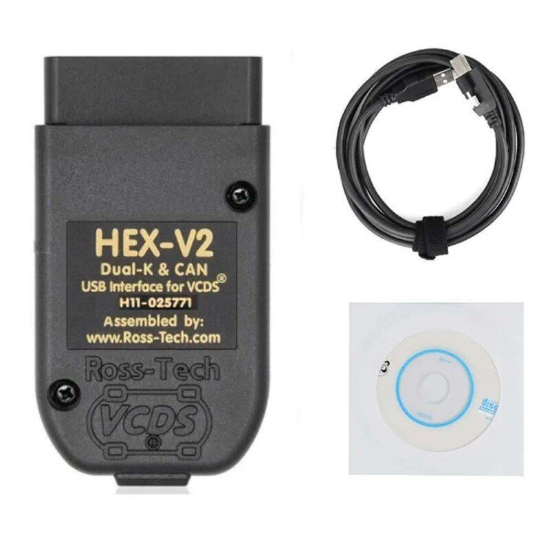 HEX V2 for VAG VCDS 25.3 Scanner Tool Cable OBD2 Diagnostic Multi-Language HEX V2 Wesheu VCDS for VAG COM For Audi/SKODA/VW Car — image 1