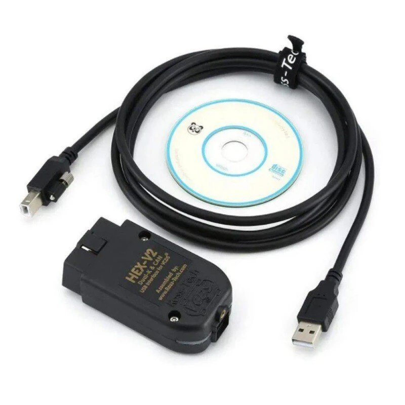HEX V2 for VAG VCDS 25.3 Scanner Tool Cable OBD2 Diagnostic Multi-Language HEX V2 Wesheu VCDS for VAG COM For Audi/SKODA/VW Car — view 2