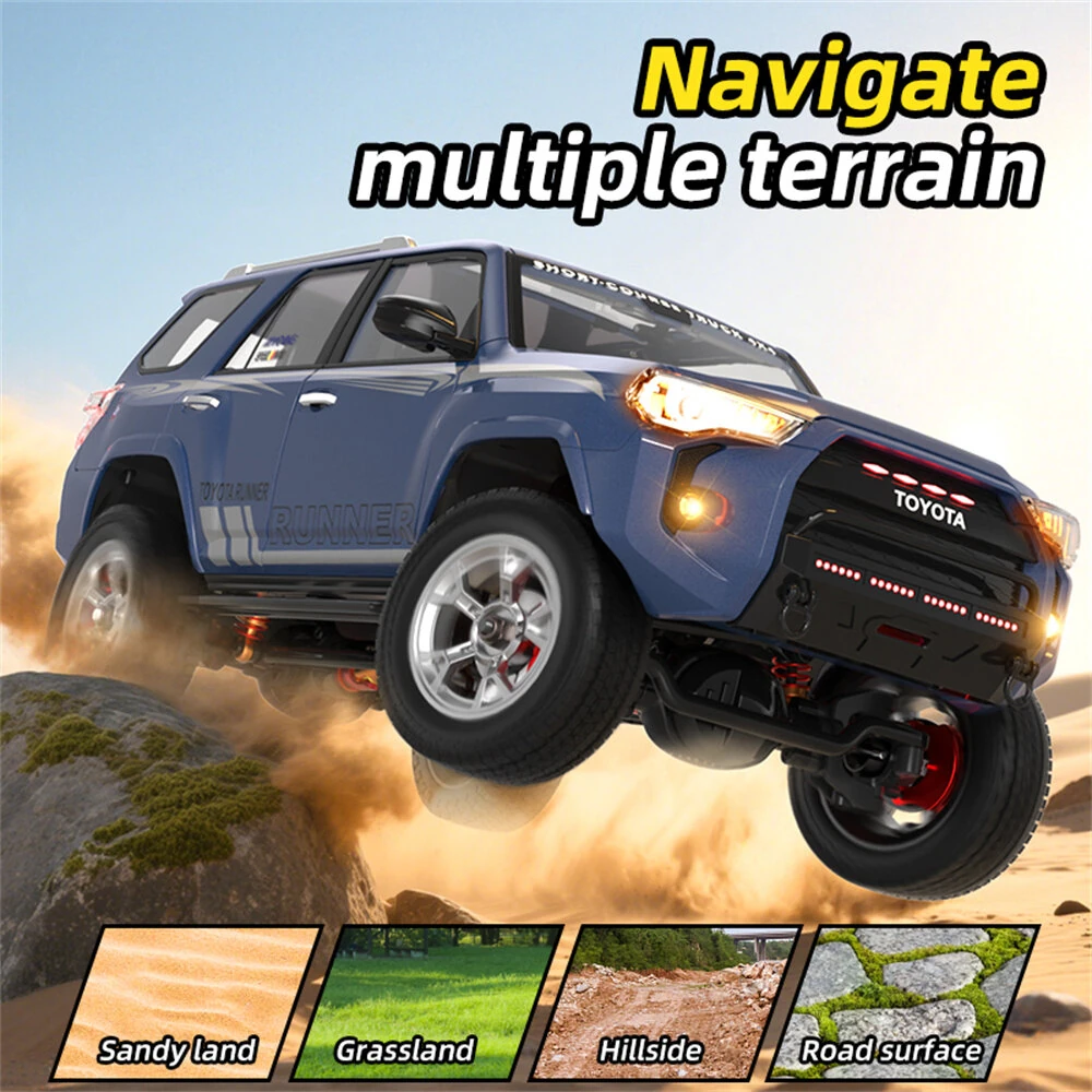 HG TRASPED HG4-209 RTR 1/18 2.4G 4WD RC Car for TOYOTA 4RUNNER Simulated Sound Exhaust System LED Light Vehicles Models Toys — view 5