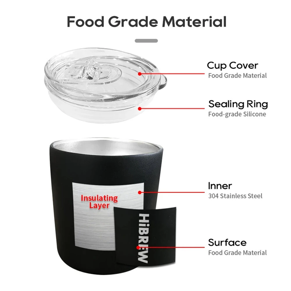 HiBREW 240ml Portable Hanging Ear Style Coffee Thermal Mug Foldable Filter Stainless Steel Double Wall Vacuum Insulated Coffee Cup — view 10