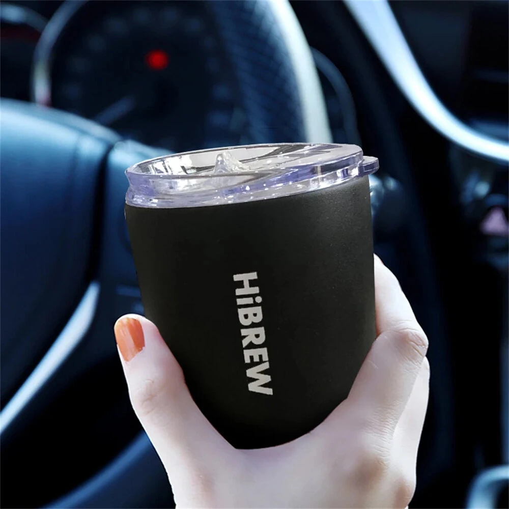 HiBREW 240ml Portable Hanging Ear Style Coffee Thermal Mug Foldable Filter Stainless Steel Double Wall Vacuum Insulated Coffee Cup — view 4