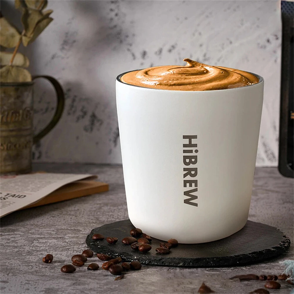 HiBREW 240ml Portable Hanging Ear Style Coffee Thermal Mug Foldable Filter Stainless Steel Double Wall Vacuum Insulated Coffee Cup — view 7