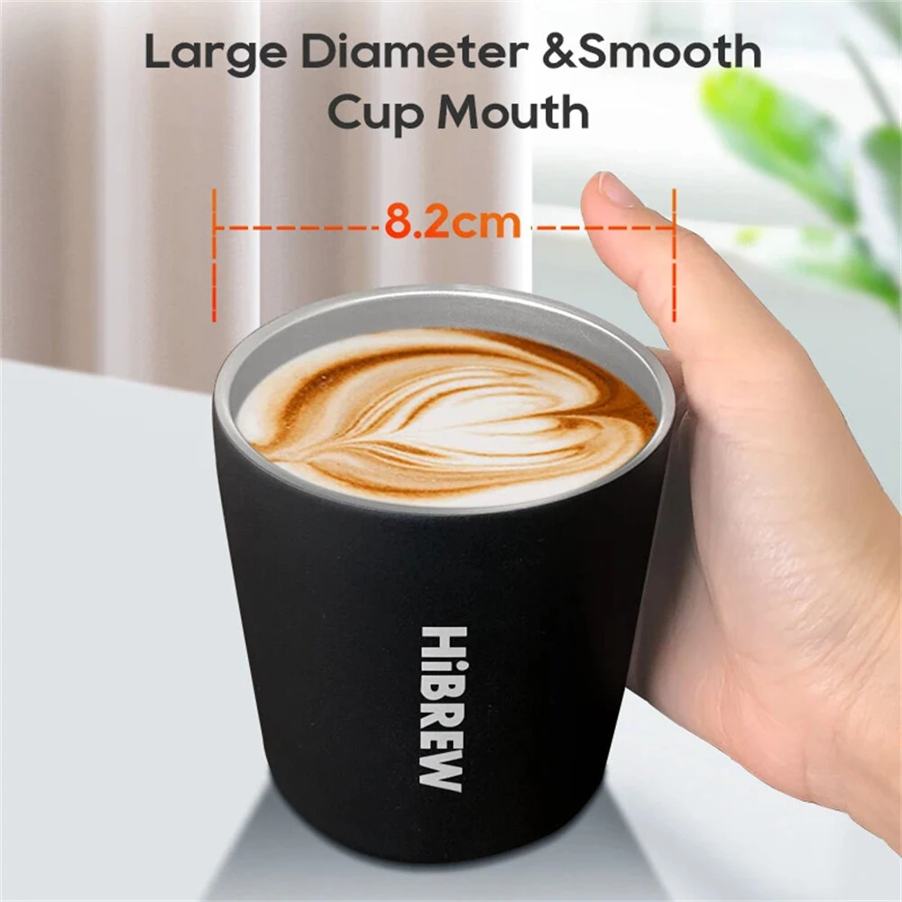 HiBREW 240ml Portable Hanging Ear Style Coffee Thermal Mug Foldable Filter Stainless Steel Double Wall Vacuum Insulated Coffee Cup — view 9
