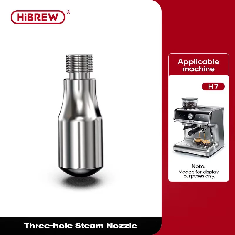 HiBREW 3-Hole Steam Nozzle for Espresso Machine Milk Frothing Wand Tip Replacement Accessory for H10 Plus/H10B/H10A/H7A/H7/H11/H13 — view 2