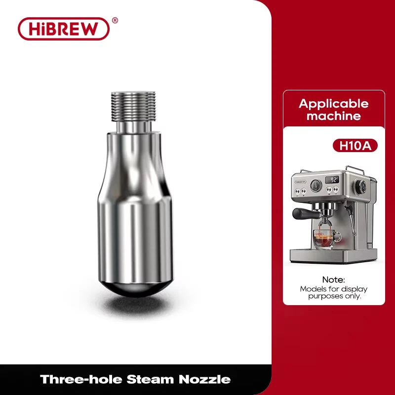 HiBREW 3-Hole Steam Nozzle for Espresso Machine Milk Frothing Wand Tip Replacement Accessory for H10 Plus/H10B/H10A/H7A/H7/H11/H13 — view 4