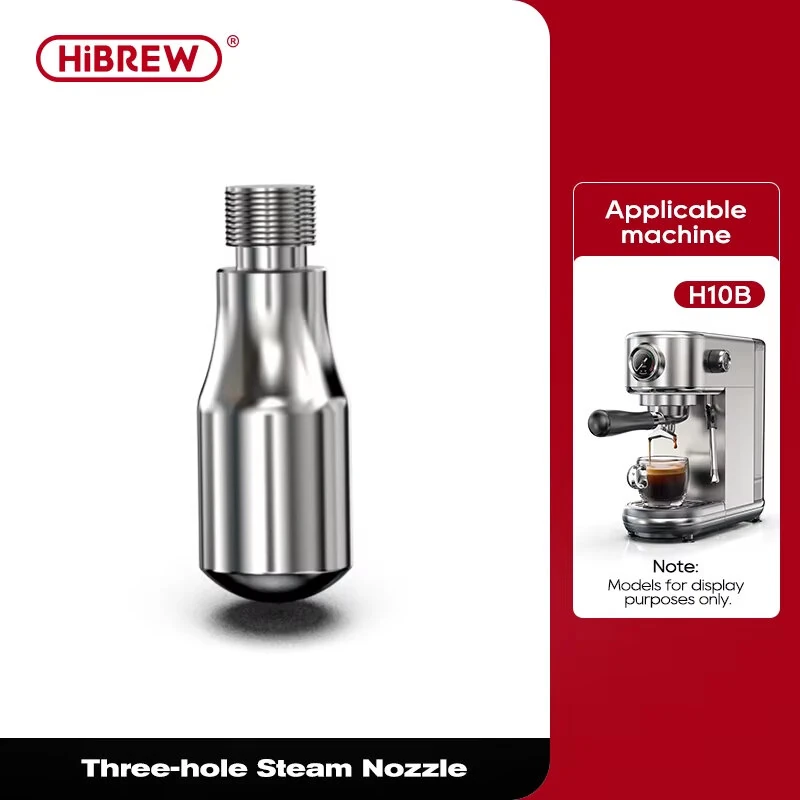HiBREW 3-Hole Steam Nozzle for Espresso Machine Milk Frothing Wand Tip Replacement Accessory for H10 Plus/H10B/H10A/H7A/H7/H11/H13 — view 5