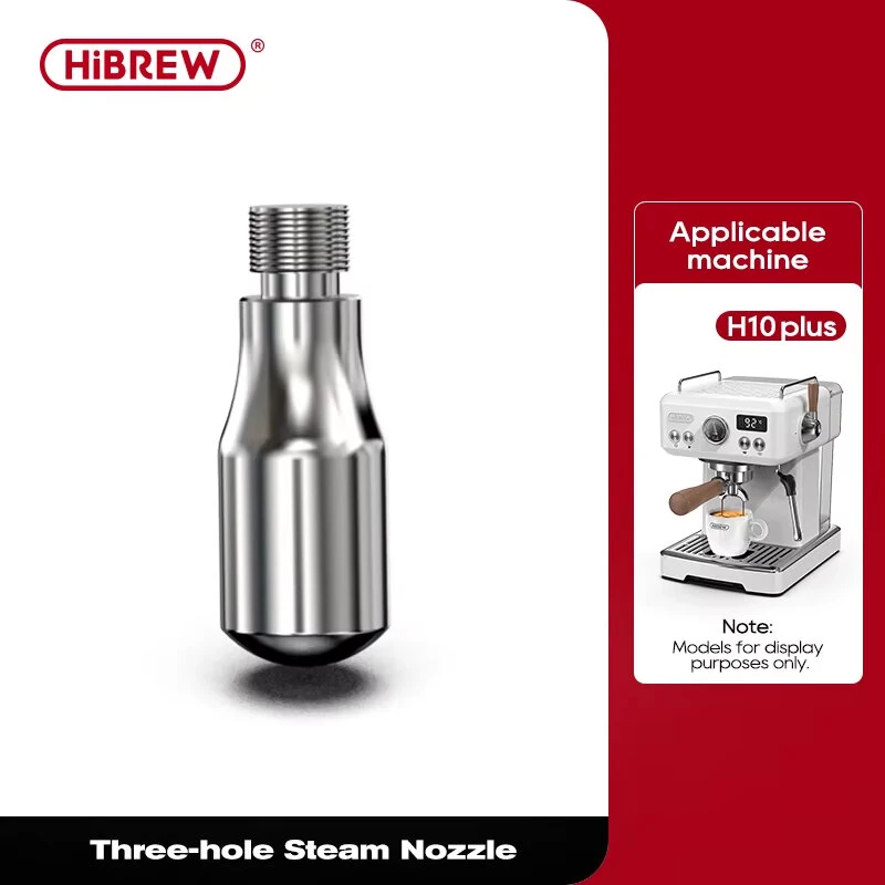HiBREW 3-Hole Steam Nozzle for Espresso Machine Milk Frothing Wand Tip Replacement Accessory for H10 Plus/H10B/H10A/H7A/H7/H11/H13 — view 6