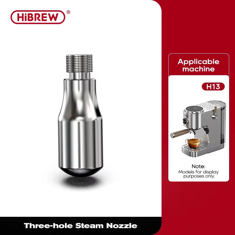 HiBREW 3-Hole Steam Nozzle for Espresso Machine Milk Frothing Wand Tip Replacement Accessory for H10 Plus/H10B/H10A/H7A/H7/H11/H13 — view 8