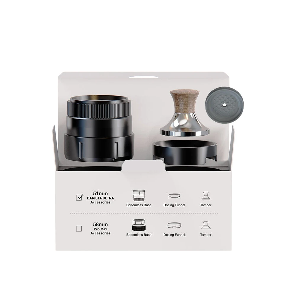 HiBREW 51mm/58mm Bottomless Adapter Kit Espresso Accessories Dosing Funnel Tamper for HiBREW H4C Portable Espresso Coffee Machine
