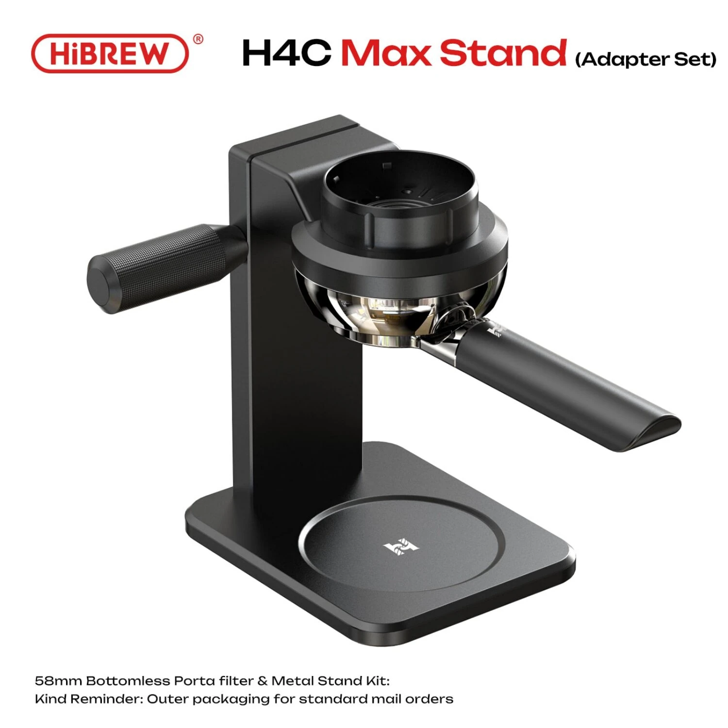 HiBREW H4C Max Stand 58mm Bottomless Portafilter and Metal Stand Kit Ultra 58 Barista Base Station for H4C Portable Espresso Machine Accessories — view 2